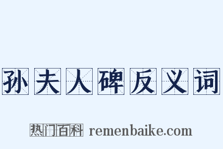 孙夫人碑反义词是什么意思的图片